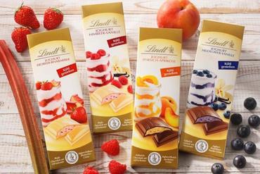 4 шоколада Lindt с плодов крем йогурт 