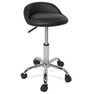 Бар стол МИЛИЦА - черен цвят седалка, с облегалка