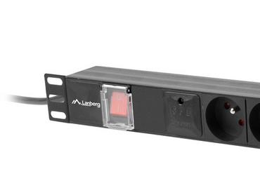 Разклонител Lanberg power distribution unit (pdu) 19' 1U 10a 2m 5x french outlets black c14