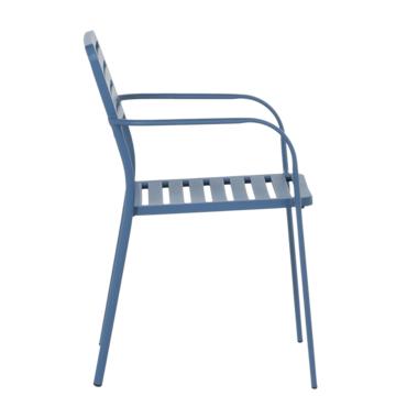 Градински стол ЛАЗУР-сниман отстрани, син