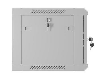 Комуникационен шкаф Lanberg rack cabinet 19' wall-mount 6U/600x450 with perforated door grey (flat pack)