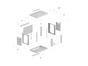 Комуникационен шкаф Lanberg rack cabinet 19' wall-mount 6U/540x350 (flat pack) with glass door grey