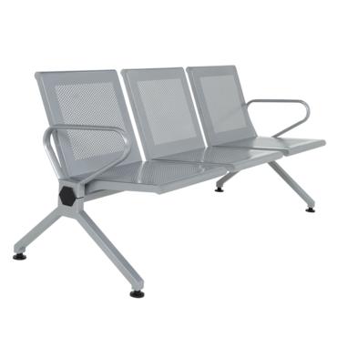Посетителска пейка BTL 39- снимка отстрани, метална, сива