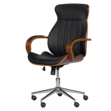 Директорски стол ПИМЕН-фиксирани подлакътници, хромирана база