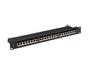 Пач панел Lanberg patch panel 24 port 1U 19' CAT.7 ftp with cable organizer shielded black