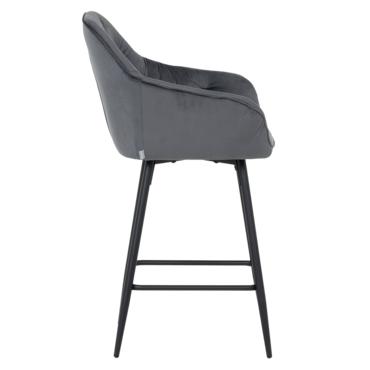 Бар стол АЛЕГ-тъмносиви подлакътници