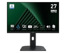 Монитор MSI PRO MP275PG, 27', 1ms, 100Hz, IPS, 1920x1080 (FHD), 16:9, FLAT, Adaptive-Sync, MSI Power Link, EyesErgo, 78% SRGB, AG, 300 nits, 1000:1, DP (1.2a), HDMI 1.4b, VGA, Line-in, Speakers 2x2W, Pivot, Heigh Adj. 130 mm, VESA, Black, 6.03kg
