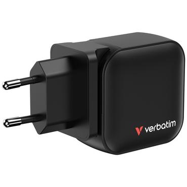 Зарядно устройство Verbatim Mini GaN Charger 70W 3 Port US plug with EU and UK adaptors