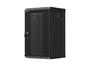Комуникационен шкаф Lanberg rack cabinet 10' wall-mount 9U/300x300 (flat pack) with glass door black