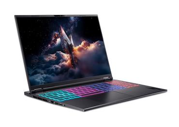 Лаптоп Acer Nitro 16S AI, AN16S-61-R352, AMD Ryzen AI 9 365 (10C/20T, up to 5.0GHz, 34MB), 16'WUXGA (2560x1600)IPS 180Hz,  1*16GB (1 slot free), 1024GB PCIe NVMe SSD, GeForce RTX 5070 8GB DDR7 848 AI TOPS, WiFi 6E, Micro SD, BT 5.3, No Os, Black