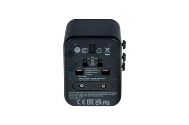 Адаптер Verbatim UTA-02 Universal Travel Adapter with 1 x USB-C PD 20W / 1 x USB-A QC 3.0