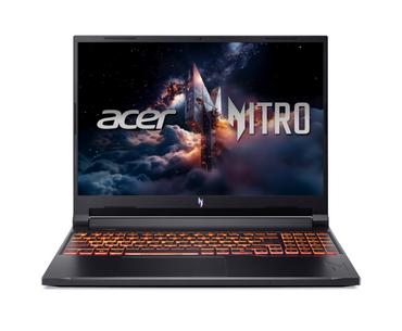 Лаптоп Acer Nitro V16, Intel  Core 7 240H(10C/16T, up to 5.20 GHz, 24MB),16' WQXGA (2560X1600) IPS 180Hz, 16GB DDR5, (1 slot free), 1024GB PCIe NVMe SSD, RTX 5060 8GB GDDR7  572 AI TOPS, WiFi 6, BT.5.2, HD Cam, Micro SD card, KB Backlit, Linux, Shale Blac