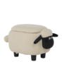 Табуретка детска с ракла овца-бежов цвят, снимка отстрани