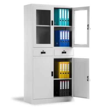 Архивен шкаф BTL LZ с 4 отделения 185х90х40 см - две отворени врати, отгоре и отдолу