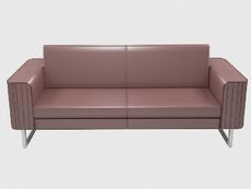 Диван триместен ТЪРНОВО ARMD 03 - сниман отпред, кафяв на цвят