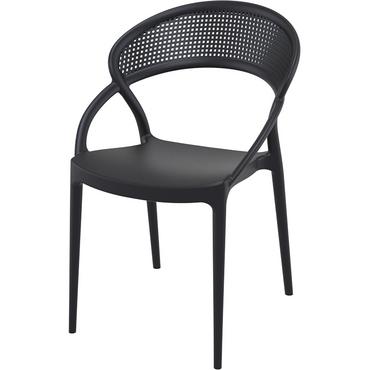 Градински стол МИРА- черен цвят