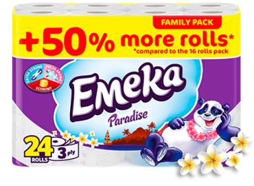 Тоалетна хартия Emeka Paradise, 24+6 бр.