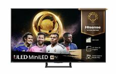 Телевизор Hisense 55' E8Q, 4K Ultra HD 3840x2160, ULED, Quantum Dot,144 Hz,HDR 10+, HLG, Dolby Vision, DTS Virtual X, Smart TV, WiFi, Light Sensor, BT, Anyview Cast, 4xHDMI, 2xUSB, LAN, CI+, DVB-T2/C/S2, Singale Stand, Black