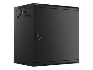 Комуникационен шкаф Lanberg rack cabinet 19' wall-mount 12U/600x450 for self-assembly with metal door black (flat pack)