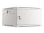 Комуникационен шкаф Lanberg rack cabinet 19' wall-mount 6U/600x600 for self-assembly with metal door grey (flat pack)