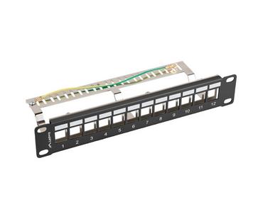 Пач панел Lanberg patch panel blank 12 port 1U 10' ftp for keystone modules black v2