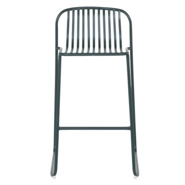 Бар стол КЛАРА- градински, висок, зелен, метален