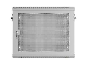 Комуникационен шкаф Lanberg rack cabinet 19' wall-mount 9U/600x450 with perforated door grey (flat pack)