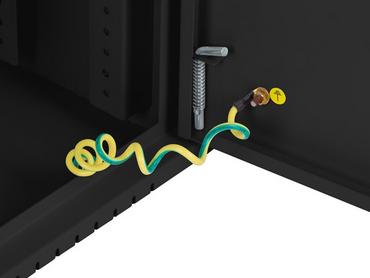 Комуникационен шкаф Lanberg rack cabinet 19' wall-mount 4U+3u/540x200 low-profile black (assembled)