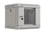 Комуникационен шкаф Lanberg rack cabinet 10' wall-mount 4U/300x300 (flat pack) with glass door grey