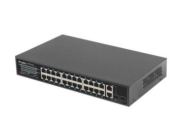 Комутатор Lanberg switch 24x 100mb poe+/2x combo rack 19' gigabit ethernet 360w v2