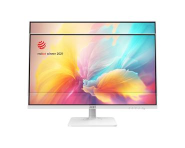Монитор MSI Modern MD2712PW, 27', 100Hz, 1ms, IPS, 1920x1080 (FHD), 16:9, Flat, HDR Ready, EyesErgo, AG, MSI Display Kit, 117% sRGB, 300 nits, 1000:1, RedDot Winner, 1xHDMI1.4, 1xTypeC DP alt. w/PD (15W), Speakers 2x3W, Pivot, Heigh Adj., VESA, White, 5.8