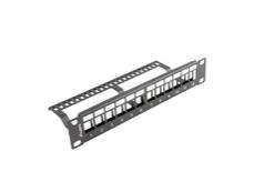 Пач панел Lanberg patch panel blank 12 port 1U with organizer for keystone modules black
