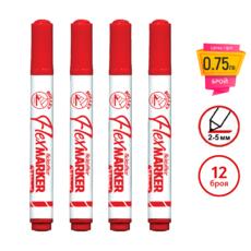 Маркер за бяла дъска FO-WB03 червен 4 броя с пиктограми