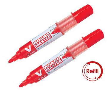 2 броя маркер за бяла дъска Pilot Master червен