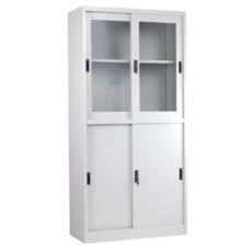Архивен шкаф BTL J с 5 отделения 185х90х40 см стъкло- снимка отпред на затворен шкаф