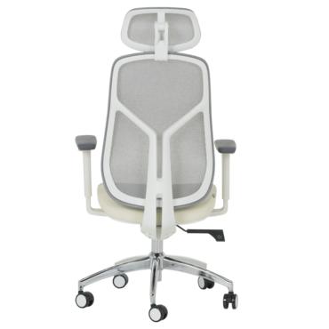 Директорски стол АНГЕЛА- бяла полипропиленова рамка, снимка гръб