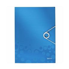 Папка с ластик и 3 капака Leitz WOW синя