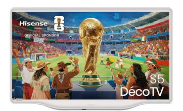 Телевизор Hisense 32' S5Q, Full HD 1920x1080, QLED, 220 nits, HDR, HLG, DTS HD, Light Sensor, Dolby Audio, Smart TV, WiFi, WiFi Direct, 2xHDMI, 2xUSB, LAN, CI+, DVB-T2/C/S2, White