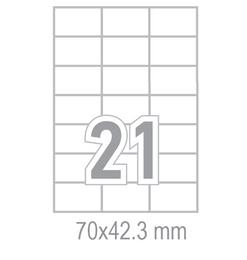 Самозалепващи етикети 70x42.3 21 бр.