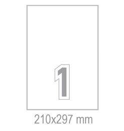 Самозалепващи етикети 210x297 1 бр.