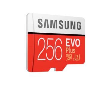 Памет Samsung 256GB micro SD Card EVO+ with Adapter, Class10, Read 100MB/s - Write 90MB/s