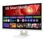 Монитор LG 27U731SA-W, 27' IPS Smart webOS23, 5ms, 1000:1, 350cd/m, FHD 3840 x 2160, ThinQ, DCI-P3 90%, HDR 10, HDMI, USB Type-C , Bluetooth, Speacers 5W x 2, Tilt, White