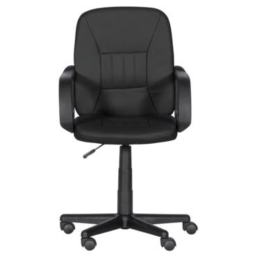 Работен стол МИНА-сниман отпред, еко кожа, фиксирани подлакътници