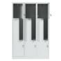 Метален гардероб BTL КK с 6 отделения - с 3 отворени врати отгоре