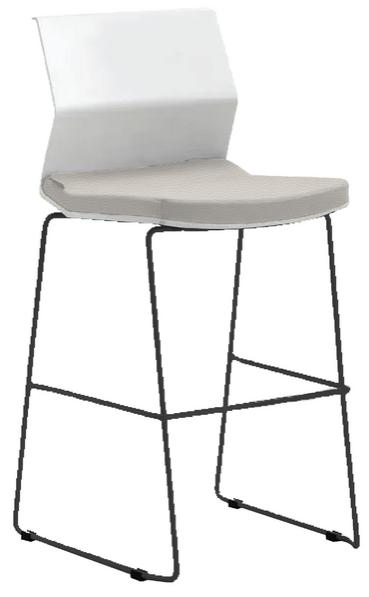 Бар стол АДВИРА ZPL цвят крем- сниман отблизо от ляв ъгъл