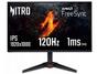 Монитор Acer Nitro VG240YGbip, 23.8'' FHD (1920x1080) IPS, ZeroFrame, 120Hz, 1ms (VRB), AdaptiveSync, 250nits, HDMI, DP, VisionCare, Energy Class C, Black, 2Y