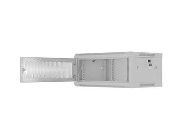 Комуникационен шкаф Lanberg rack cabinet 19' wall-mount 4U/600x450 with perforated door grey (flat pack)