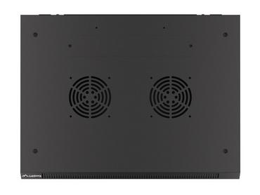 Комуникационен шкаф Lanberg rack cabinet 19' wall-mount 9U/600x450 for self-assembly with metal door  black (flat pack)