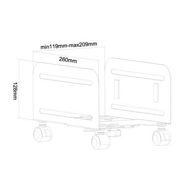 Стойка NewStar CPU Holder (mobile / width: 12-21 cm)