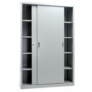 Архивен шкаф PMT с 5 отделения 183х121.5х45.8 см с 5 отделения 183х121.5х45.8 см - празен, с двете врати плъзнати към средата